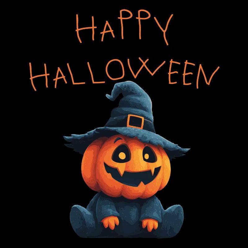Joyeux Halloween – Douce sorcière citrouille