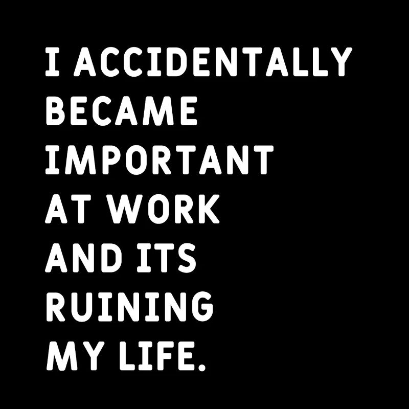 I Accidentally became  Important at Work Meme