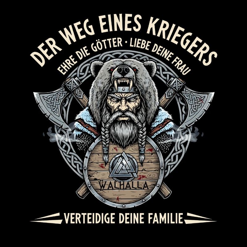 Wikinger Krieger Spruch "Der Weg eines Kriegers"