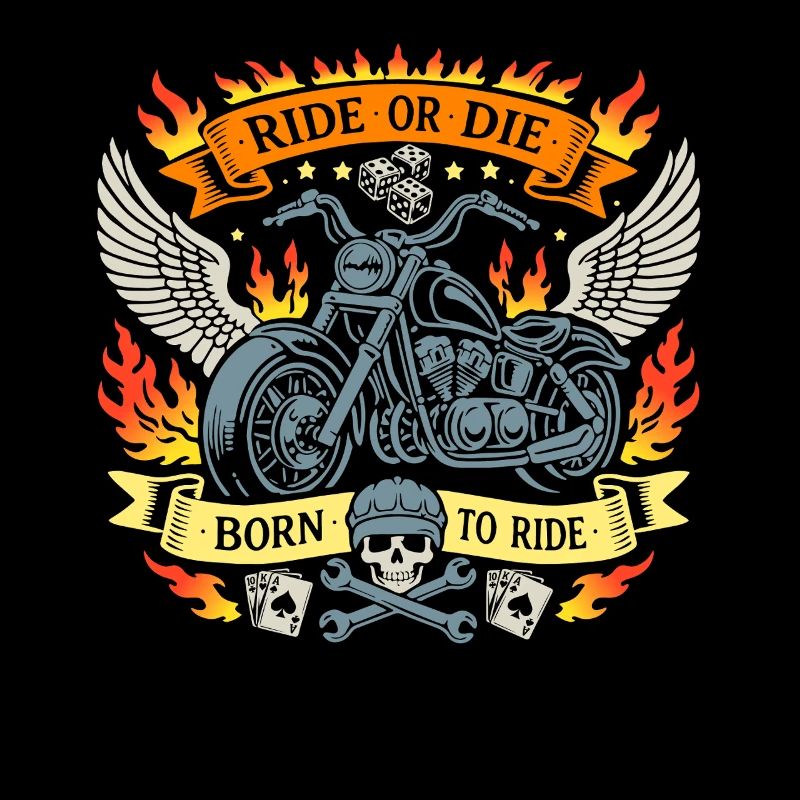 RIDE OR DIE | Biker Flames Gift