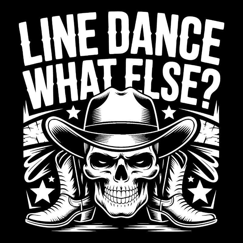 Line Dance Skull Cowboy