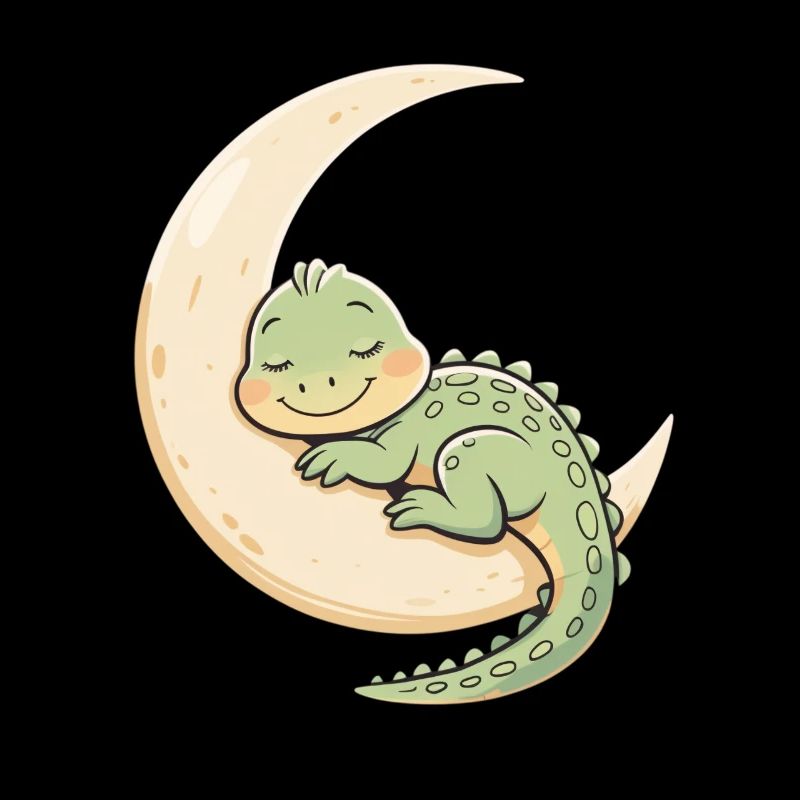 Moon Cuddle Dragon Sleep Dream