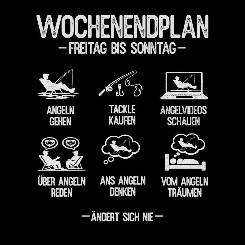 Angeln Geschenk Mann Angler Wochenendplan
