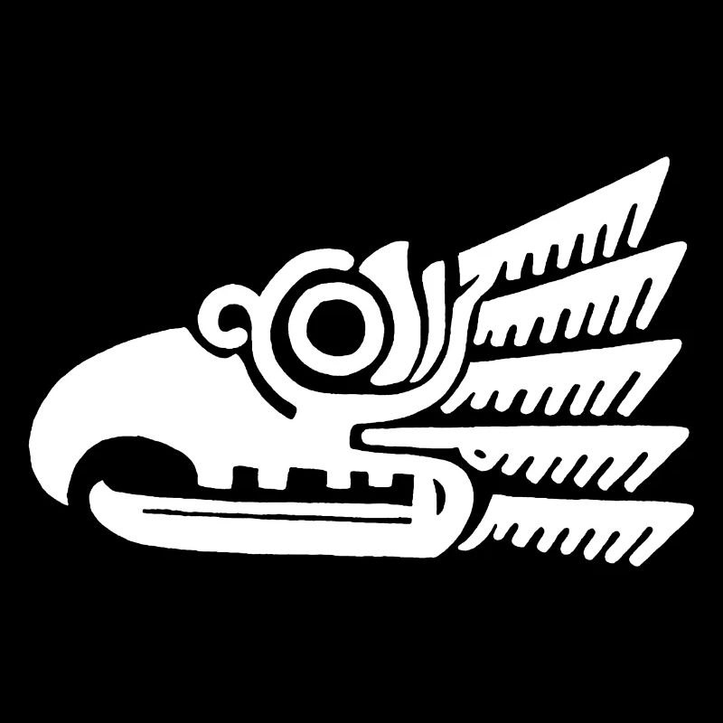 White tribal bird head