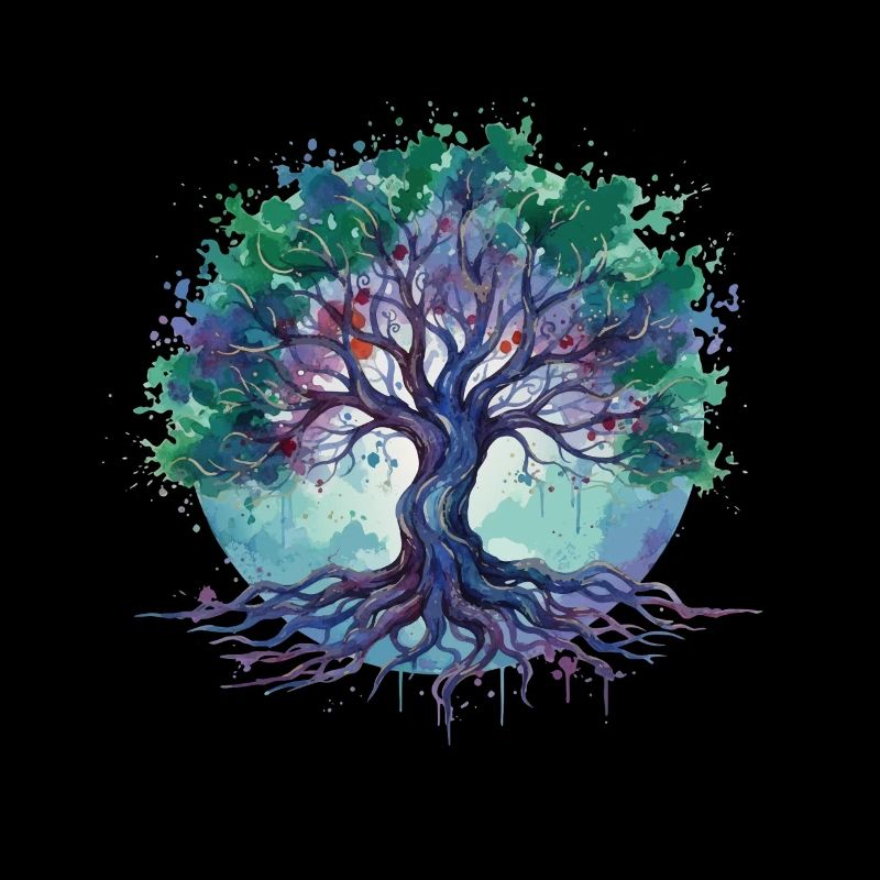 Aquarell Baum des Lebens