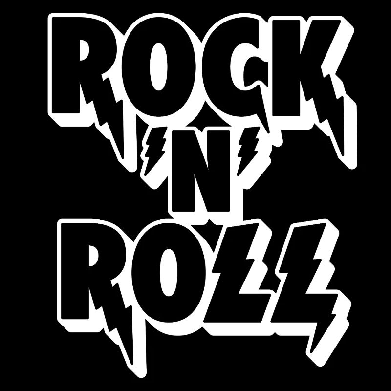 Rock 'n' Roll Lightning Typografie