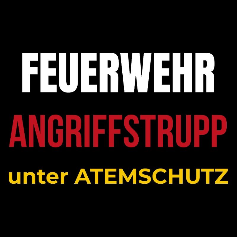 Feuerwehr Angriffstrupp unter Atemschutz – T‑Shirt
