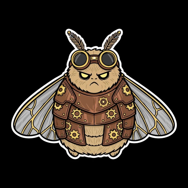 Steampunk Night Moth Armor Bronze Gears