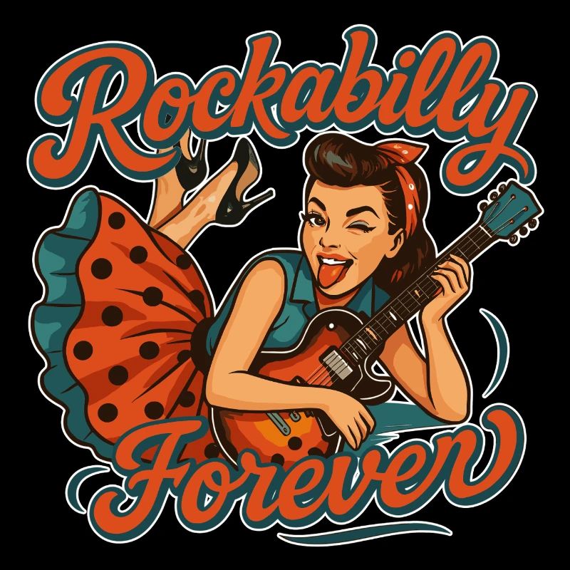 Rockabilly Forever: Rockabella mit E-Gitarre
