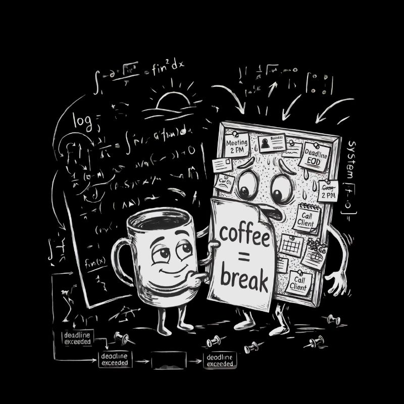 Deadline-Chaos: Coffee Break Büro Geschenk