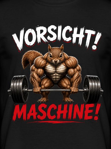 Vorsicht Maschine Muskel-Eichhörnchen