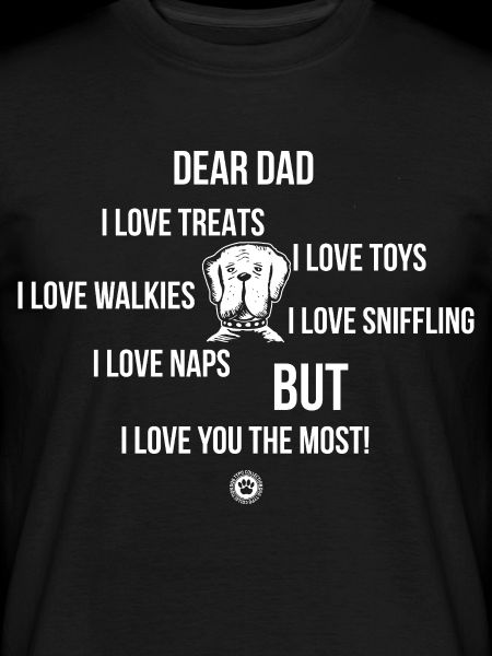 Dear Dog Dad Hundebesitzer Geschenk