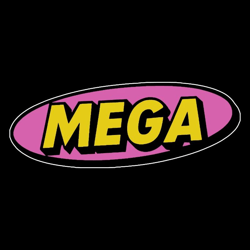Mega comic retro lettering word
