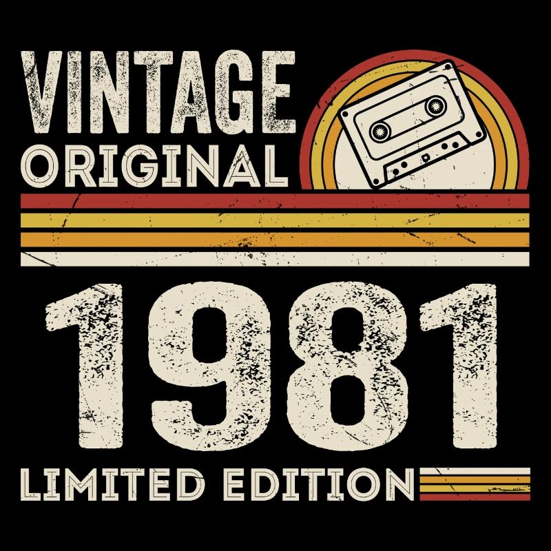 Vintage 1981 Cassette 1981 - 44th Anniversary 1981