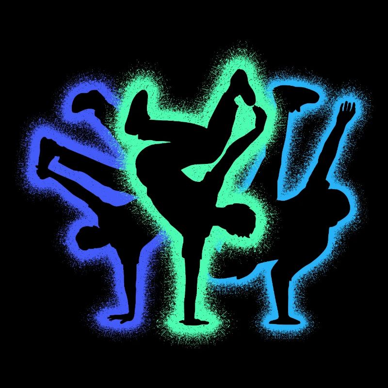 Breakdance Silhouetten Jungen Herren Breakdancer