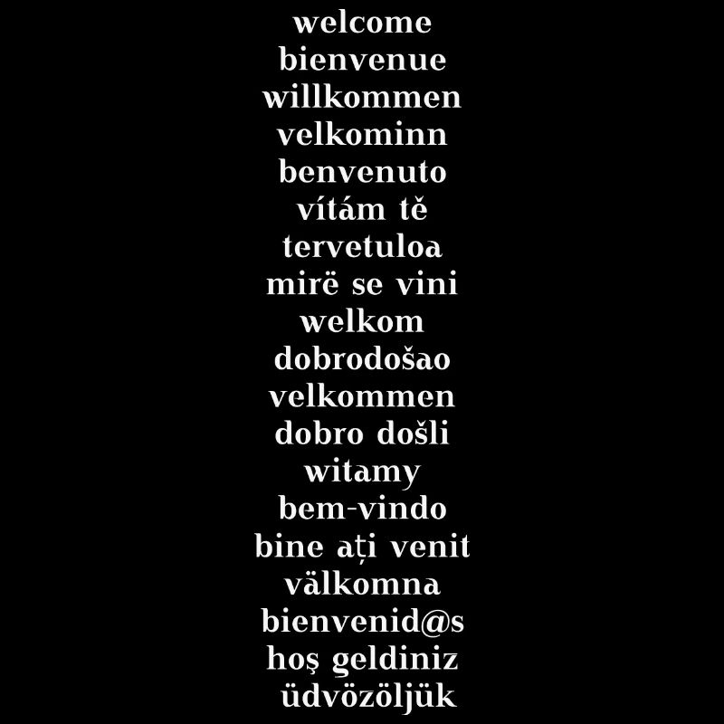 Bienvenue dans différentes langues Idée cadeau