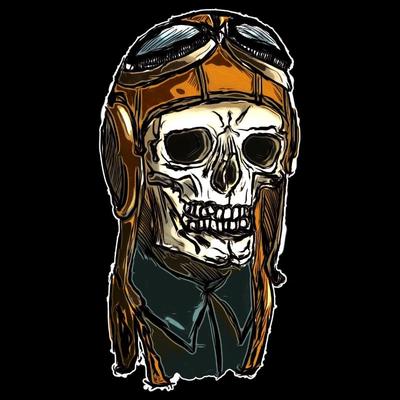 Skull mit Helmkappe