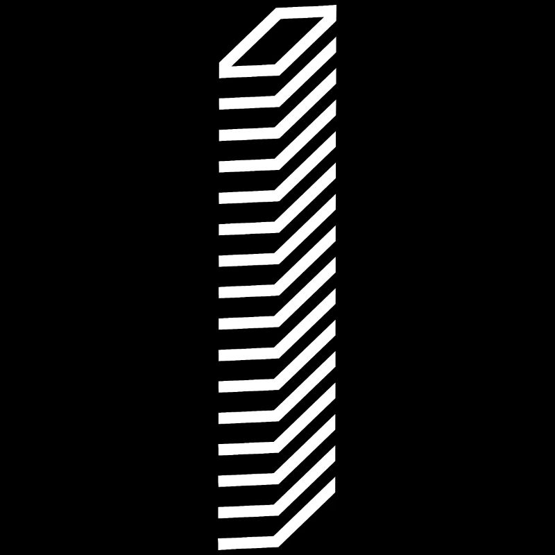 Unique Letter I Logo Design "White"