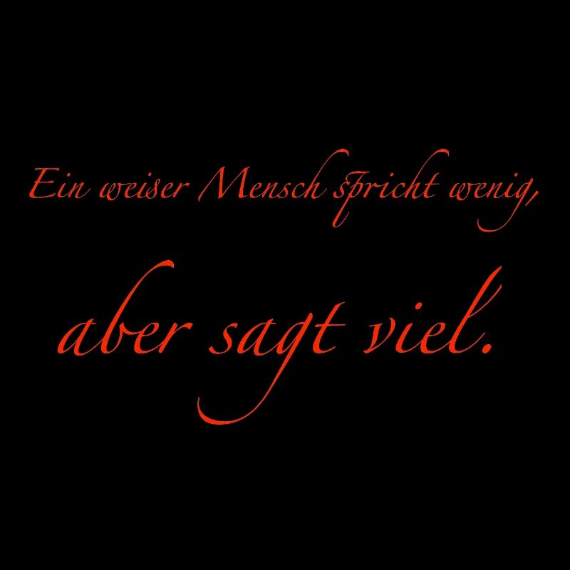 ein weiser Mensch spricht wenig