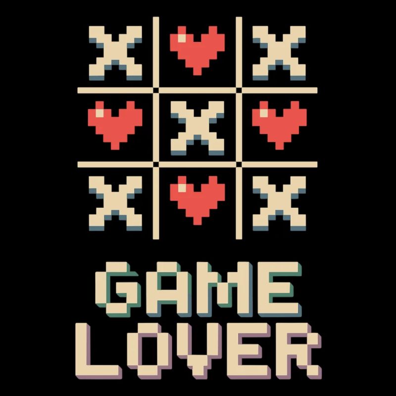 Pixel Herz Tic Tac Toe