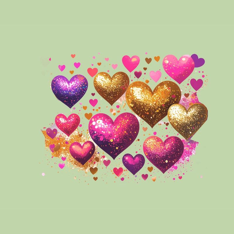 coeurs,or,rose,graffiti,coeur