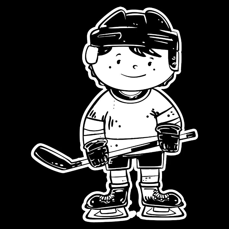 Cartoon Eishockeyspieler