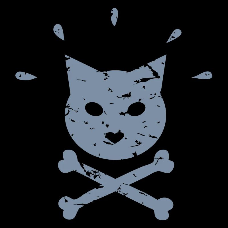Jolly Roger Katze im Stencil Style