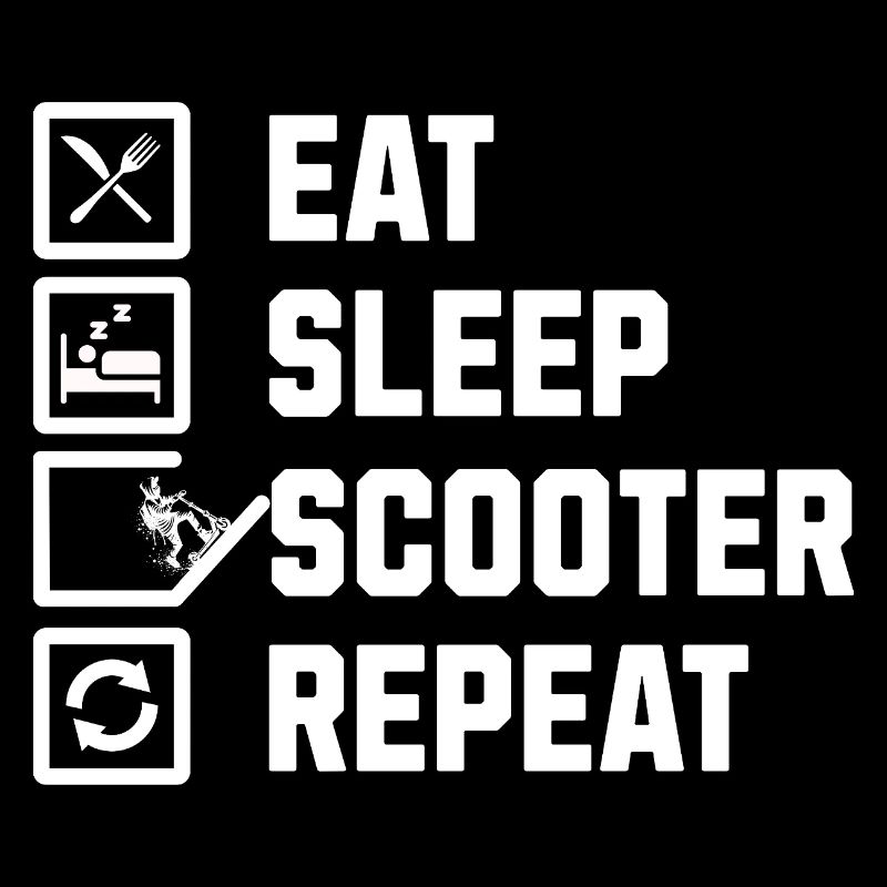 Scooter Design - Manger dormir scooter Répéter