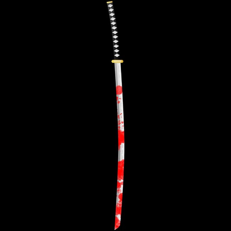 Épée de samouraï sanglante