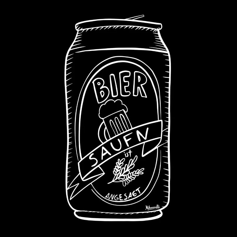 Canned beer drinking