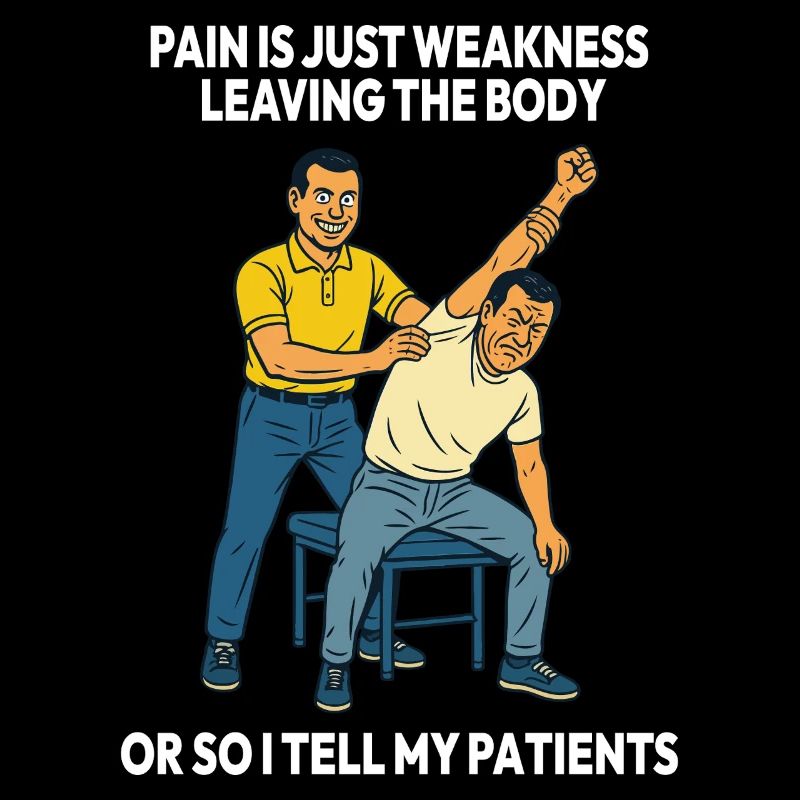 Physiotherapy funny pain is just weakness