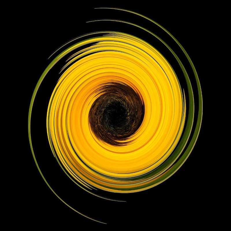 Strudel - goldene Spirale mit dunklem Loch