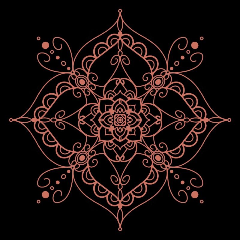 Mandala style - orange