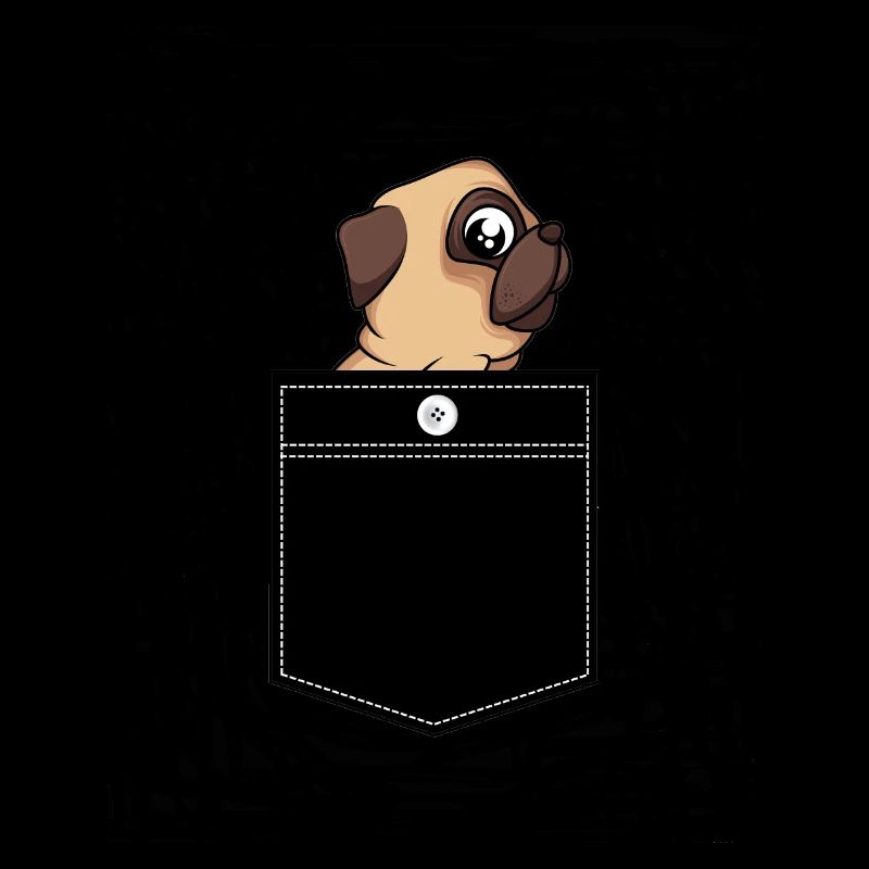 Mops in der Brusttasche
