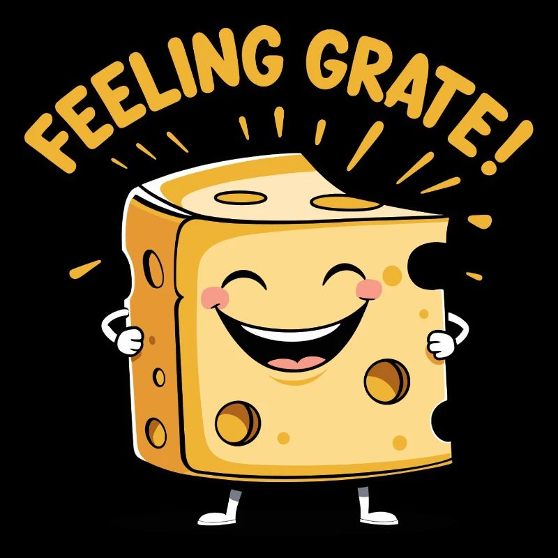 Feeling Grate - Funny Cheese Character