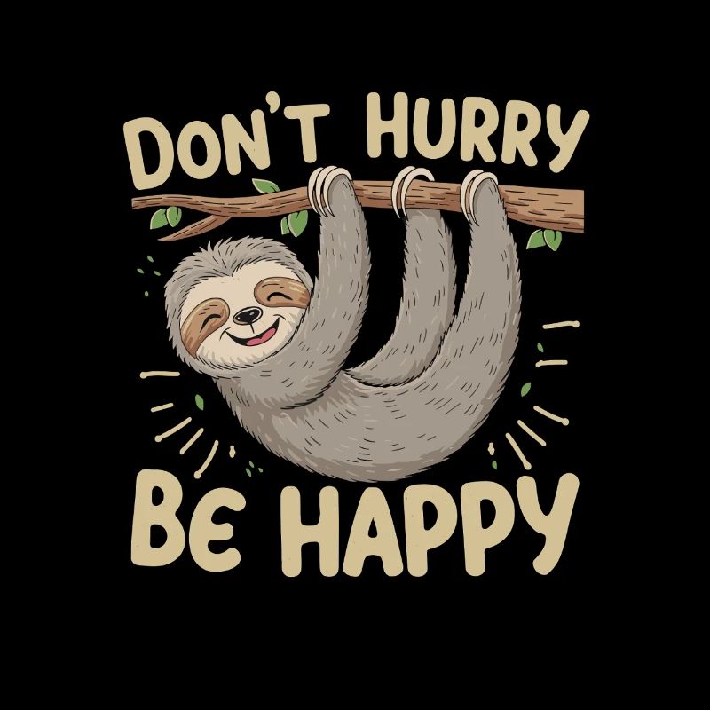 Be relaxed with sloth saying