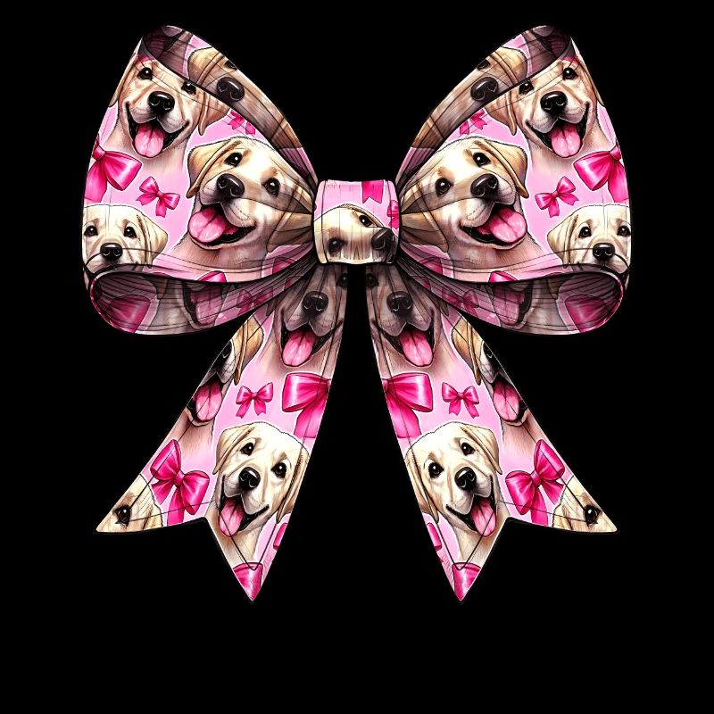 Coquette Schleife Labrador Hund Muster Mama