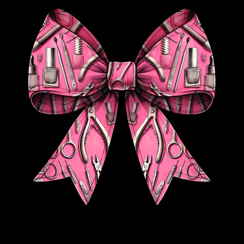 Coquette Bow Nail Tech Tools Esthéticienne