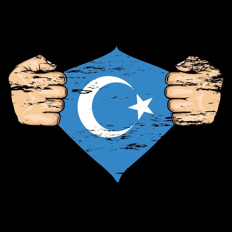 Design de drapeau ouïghour utilisé