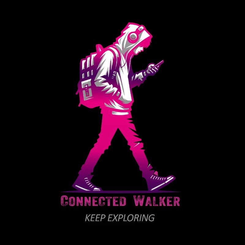 Chemise de style urbain Connected Walker Keep Exploring
