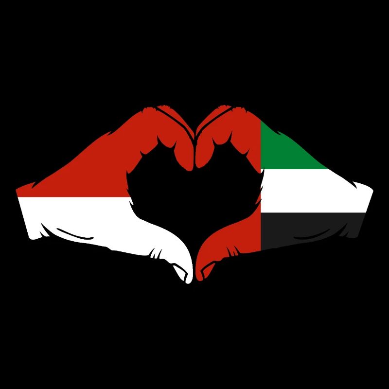 Monaco United Arab Emirates Flag