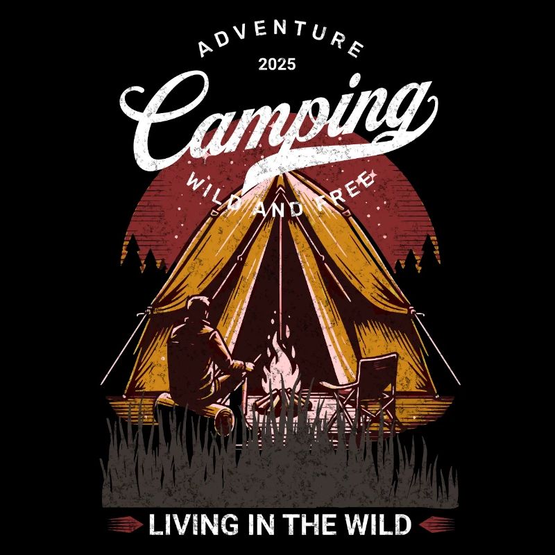 Camping wild and free Outdoor nature camping