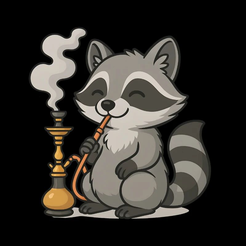 Cadeau de raton laveur de pipe à eau