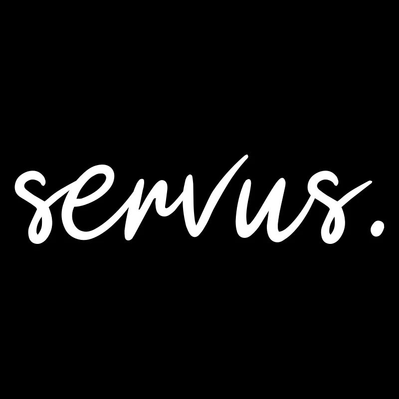 Lettrage Servus, accueil servus, traditionnel
