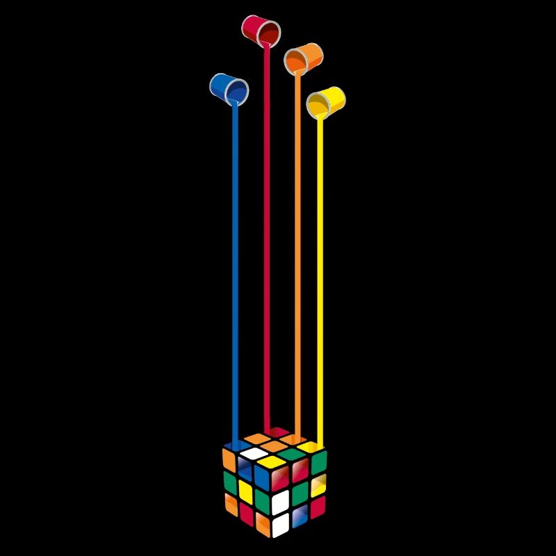 Rubik's Cube Colourful Paint Buckets