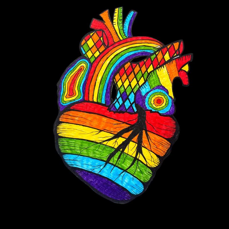 Regenbogenherz. Pride-Monat. LGBT-Symbol