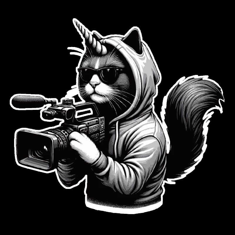 Chat licorne cadreur
