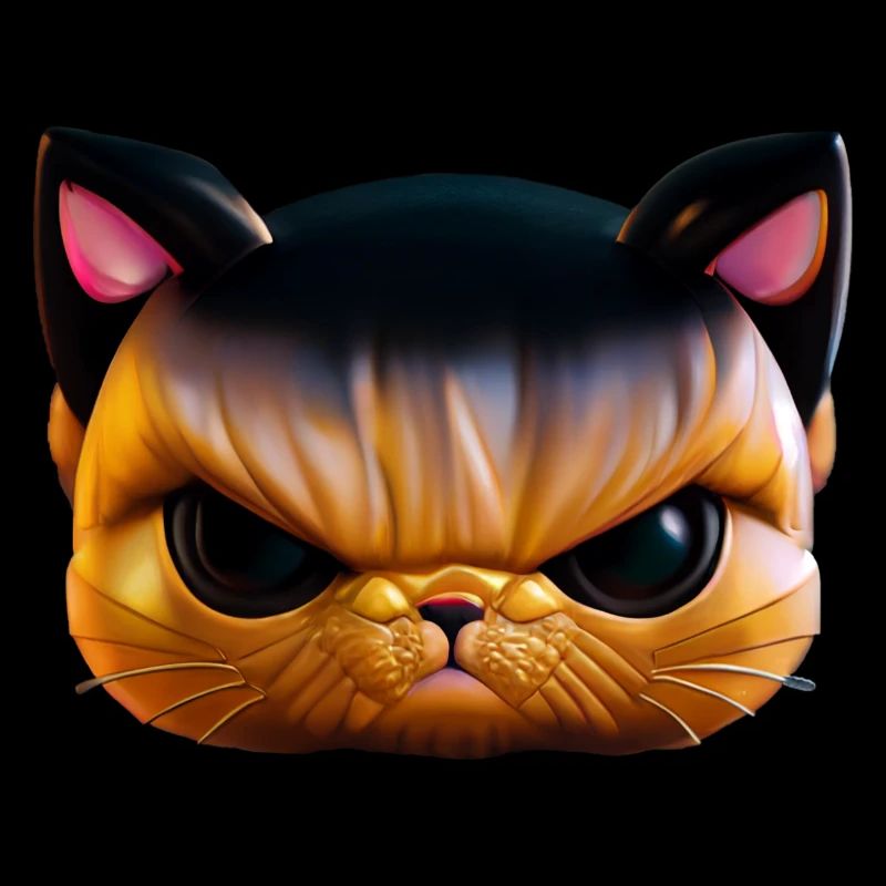 Magical angry cat face!