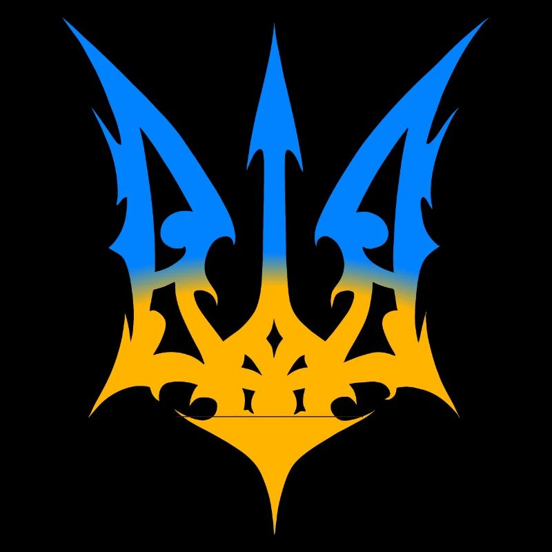 Ukraine Support Trident Ukrainian Logo