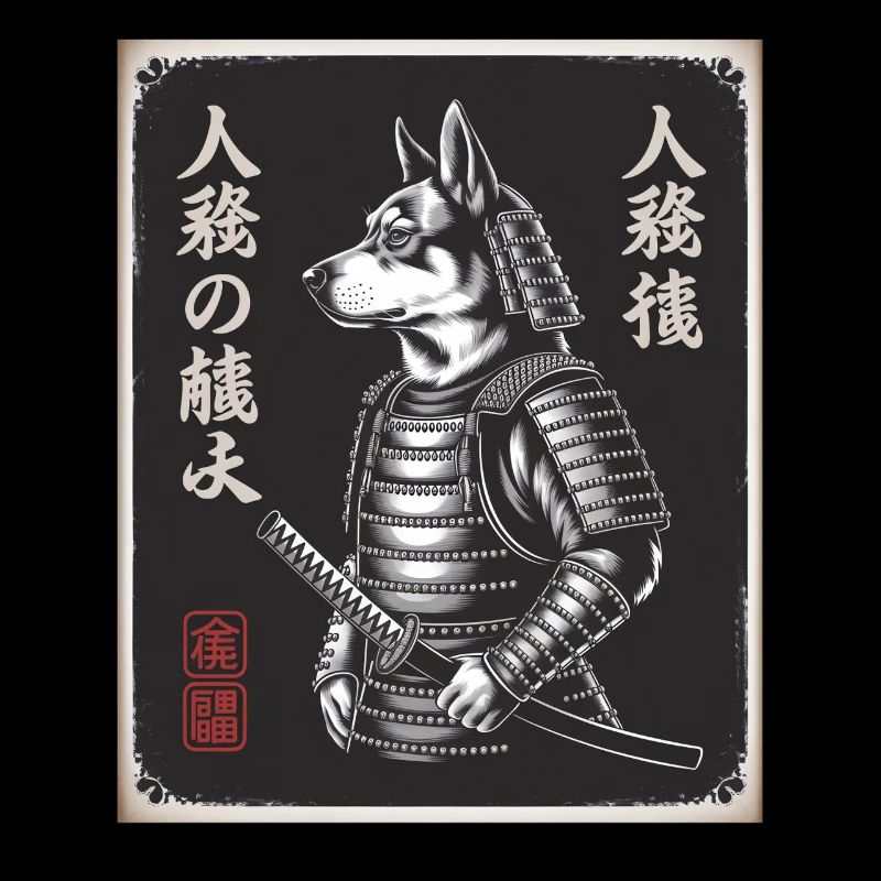 Dog Samurai in Japanese Ukiyo-e